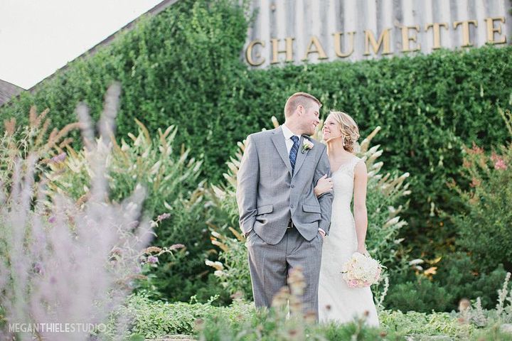 winery wedding couple