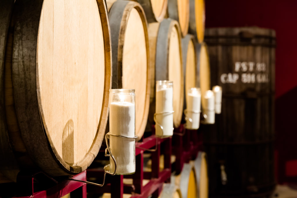 barrel room, winery wedding, small wedding venue