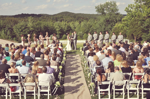 rustic wedding ceremony