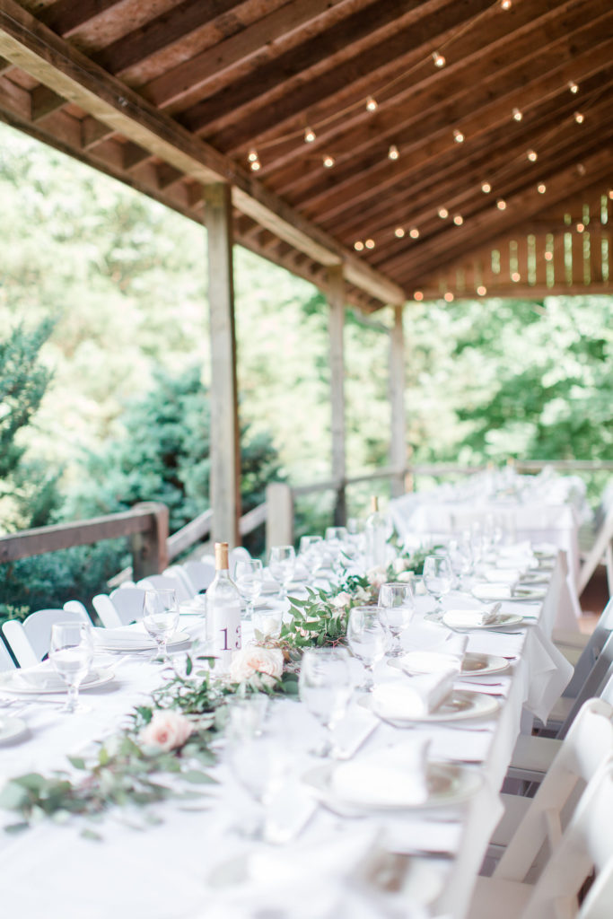 blush rustic wedding decor