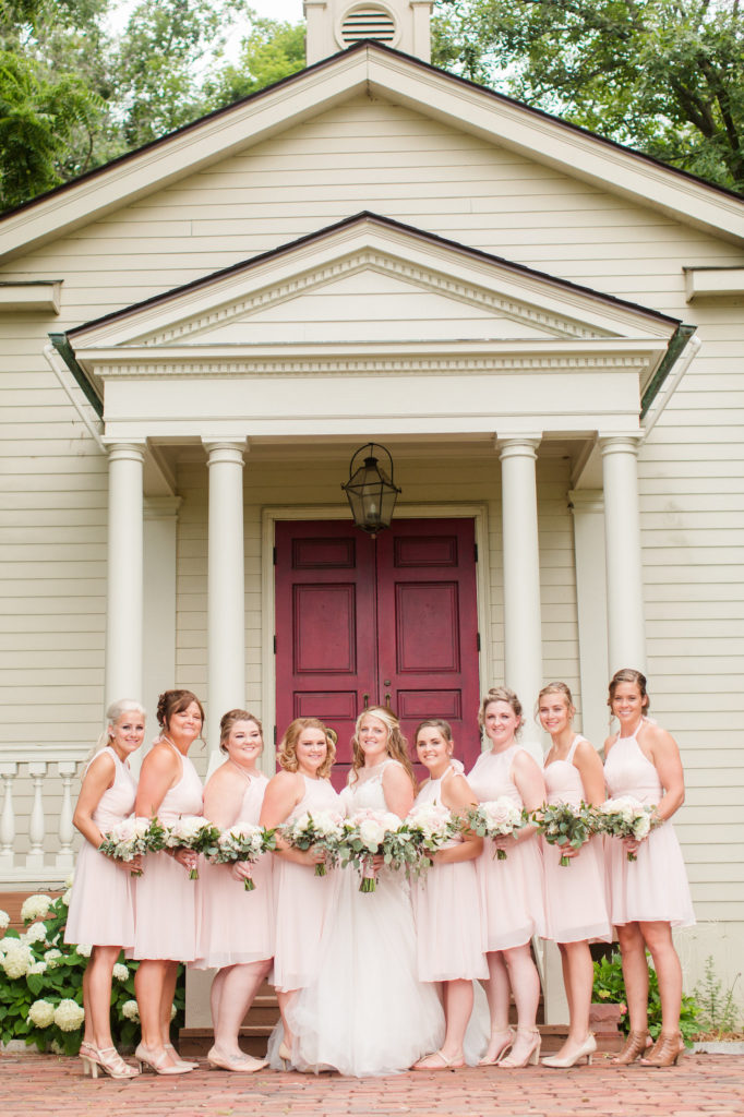 blush bridesmaid dresses