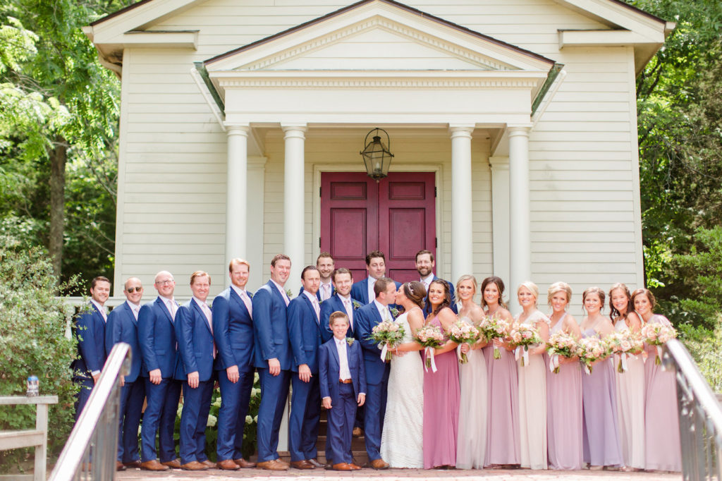 wedding party navy blue and ombre