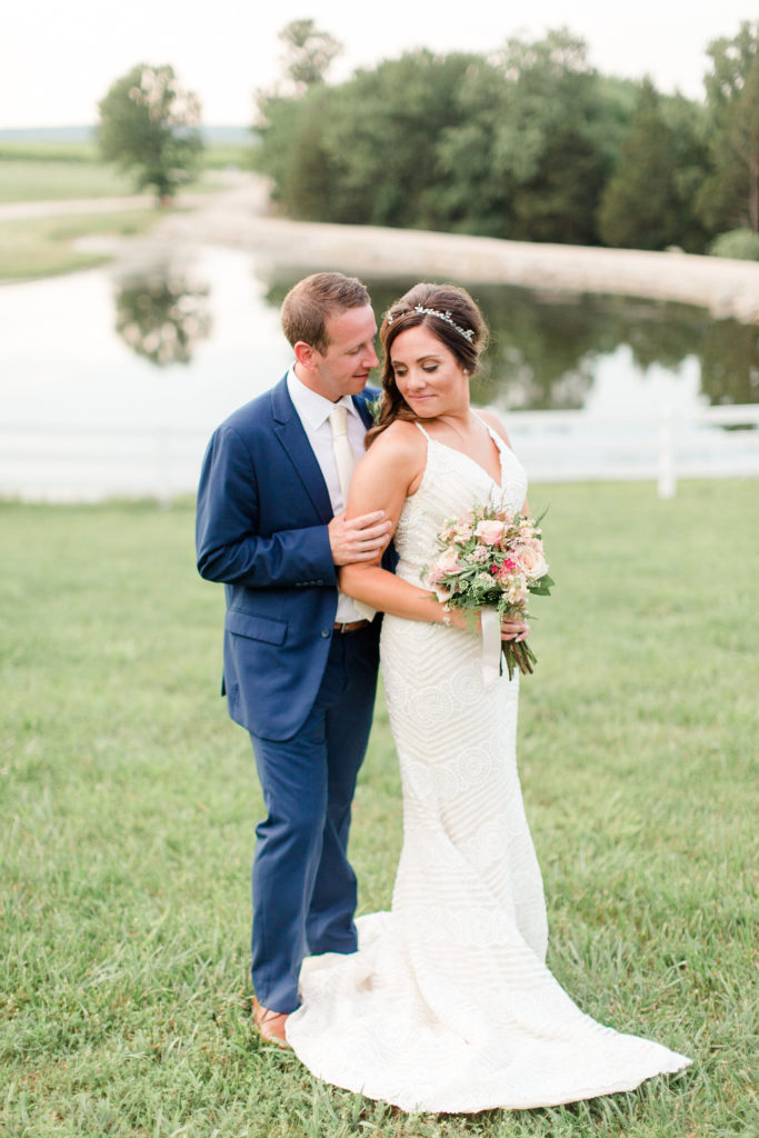 rustic wedding bride and groom