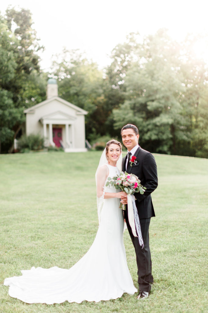chaumette winery wedding couple