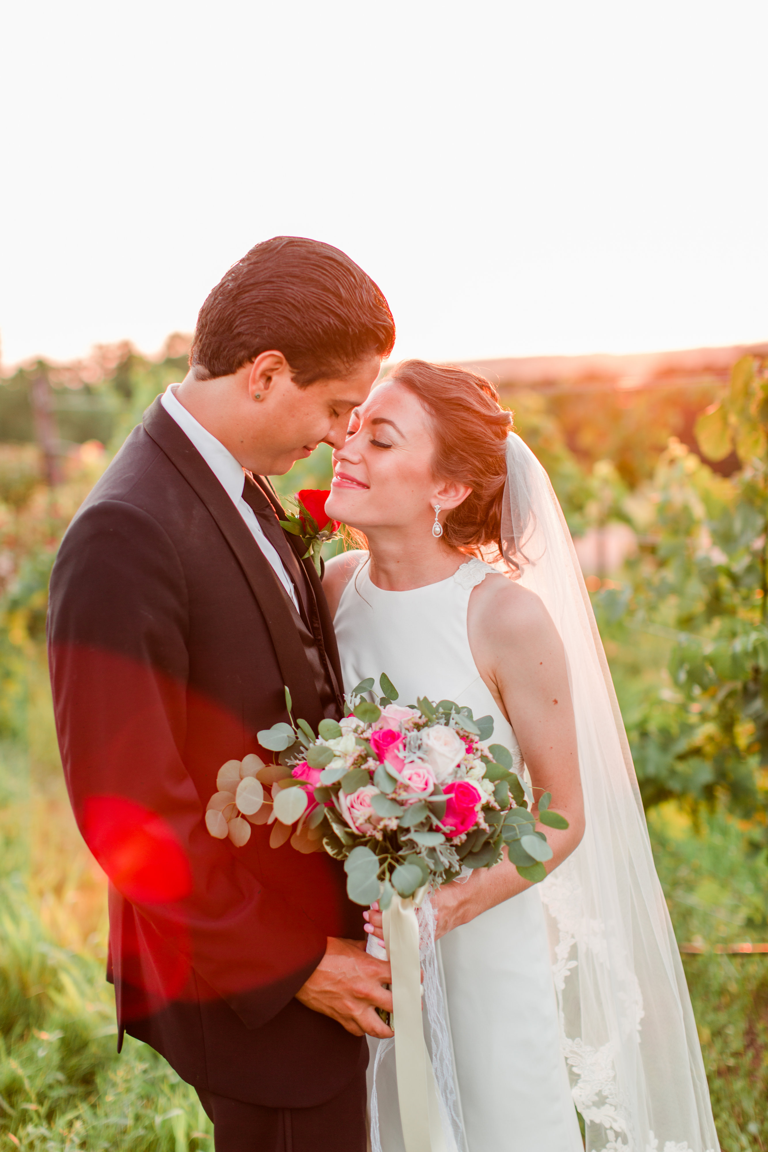 chaumette winery wedding bride and groom