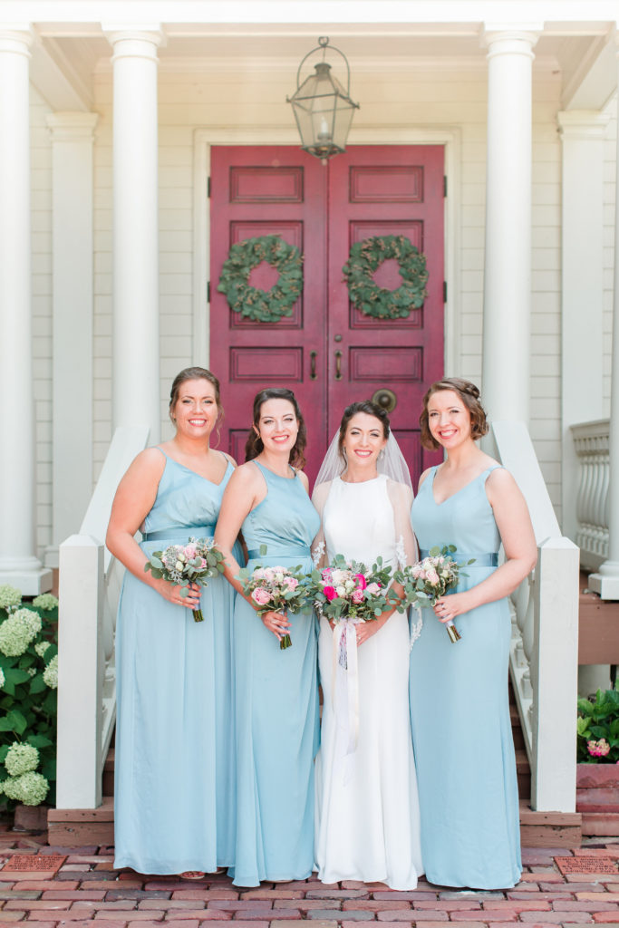 blue bridesmaid dresses