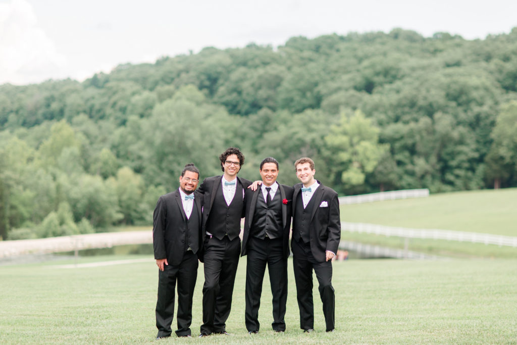 winery wedding groomsmen