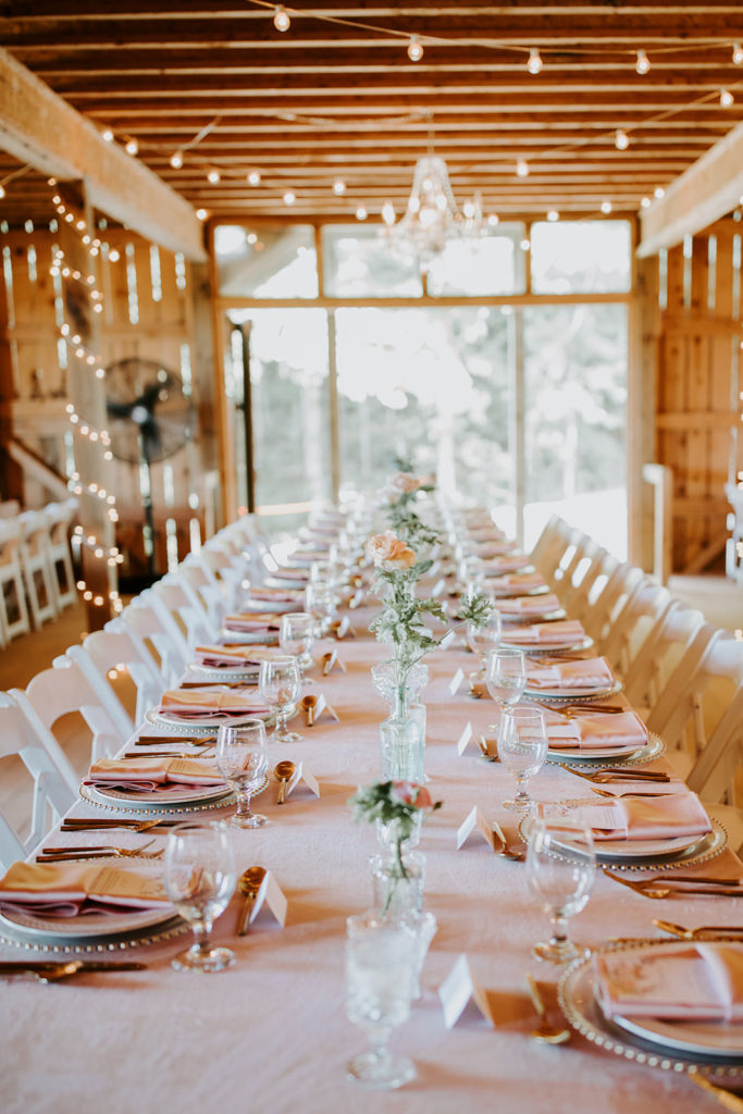 wedding barn table decor