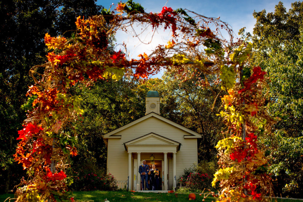 fall wedding chapel