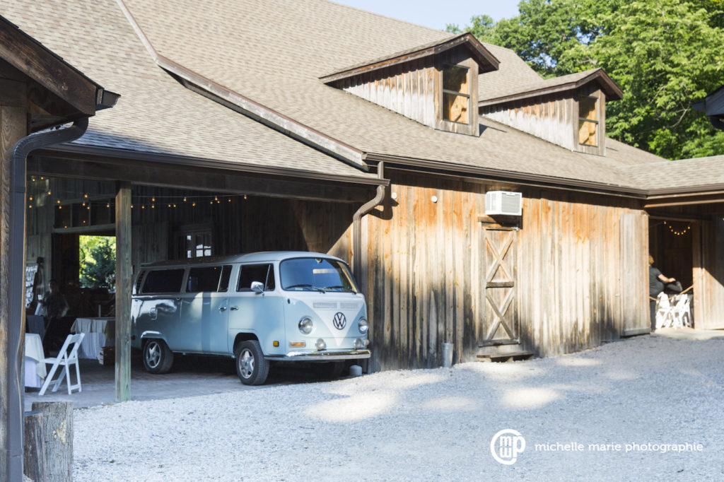 vintage bus ranch wedding