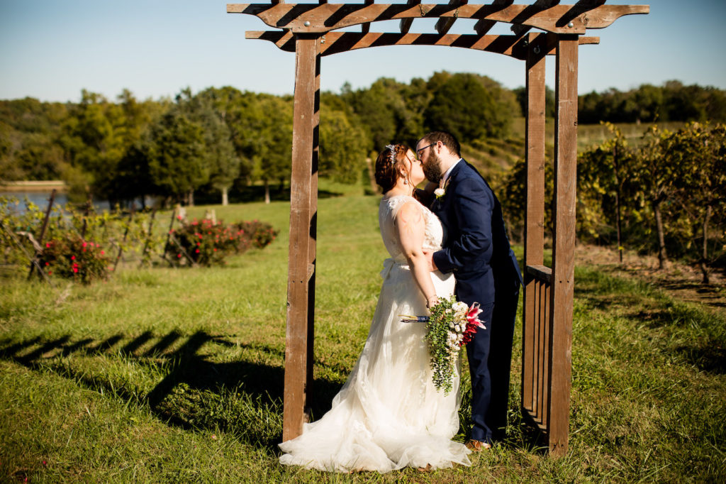 winery wedding arbor