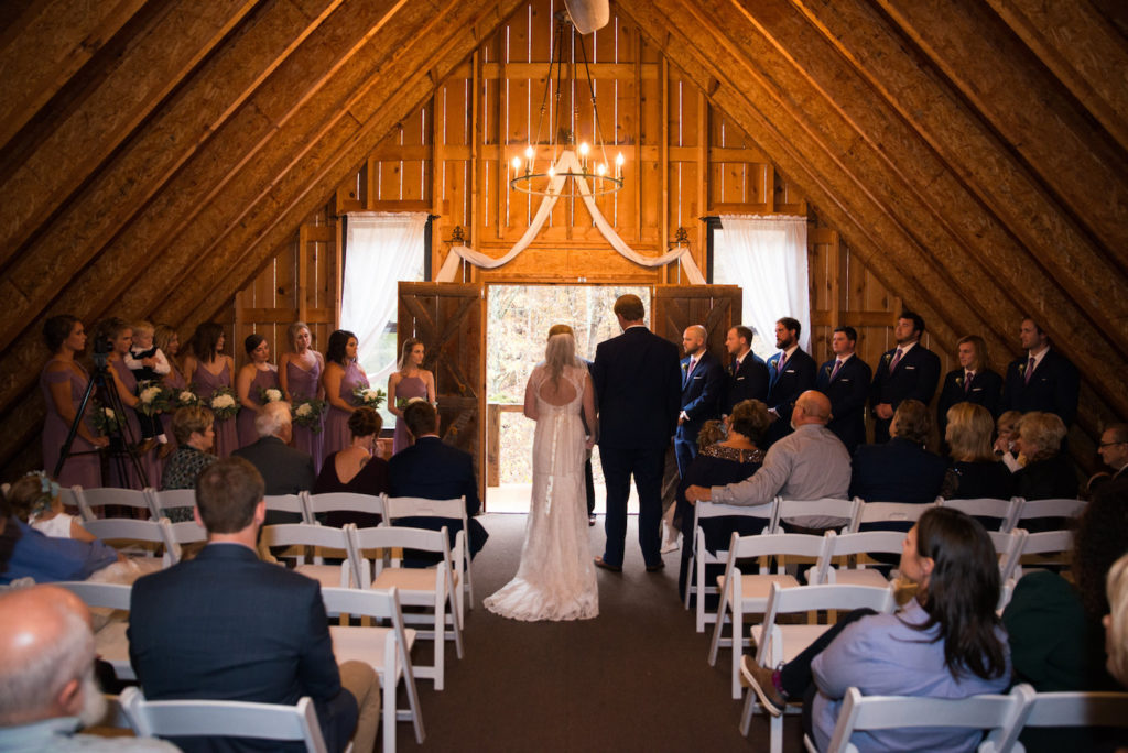 rustic romantic wedding ceremony