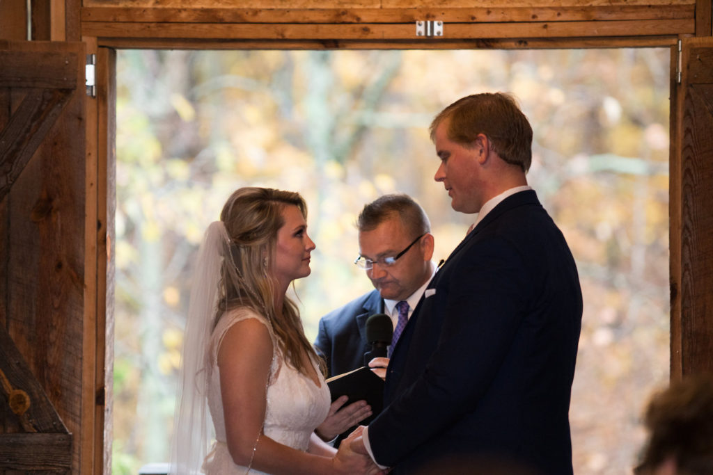 rustic romantic wedding ceremony missouri